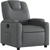 vidaXL Fauteuil relax gris similicuir