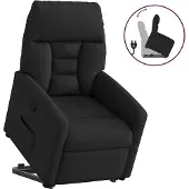 vidaXL Fauteuil relax avec releveur Noir Tissu