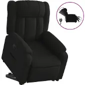 vidaXL Fauteuil relax releveur électrique noir tissu