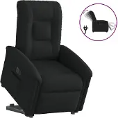vidaXL Fauteuil relax releveur électrique noir tissu