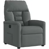 vidaXL Fauteuil relax gris foncé Tissu