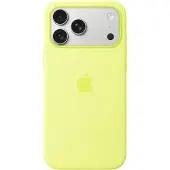 Apple Coque en silicone avec MagSafe iPhone 17 Pro Max - Neon Yellow