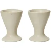 Ferm Living Flow Coquetier - Lot de 2 Off-white Speckle