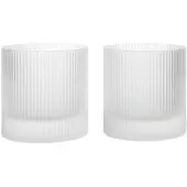 Ferm Living Ripple Verres à Gobelet - Lot de 2 Frosted