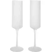 Ferm Living Ripple Flûtes à Champagne - Ensemble de 2 Frosted