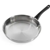 BK Poêle en acier inoxydable BK Bold, 28 cm, compatible induction, 18/10, qualité professionnelle, sans revêtement
