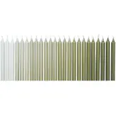 Ferm Living Ombre Bougies - Lot de 24 Khaki