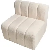 Beliani Fauteuil Kage Bouclé Marron Clair
