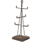 Clayre & Eef Porte-tasse 16x16x38 cm brun métal