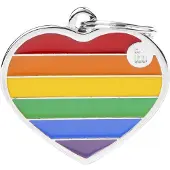 My Family Médaille Pour Animaux Rainbow Big Heart