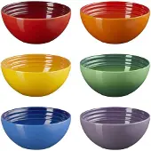 Le Creuset Set 6 snack bowls rainbow, Lunch box, Multicolore, Orange, Bleu, Rouge, Vert, Violet, Jaune