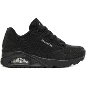 SKECHERS Baskets basses 'UNO - SHINY SCALE' noir