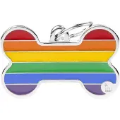 My Family Médaille Pour Animaux Rainbow Xl Bone
