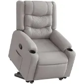 vidaXL Fauteuil relax avec releveur Gris nuage Tissu