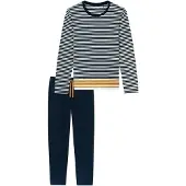 Schiesser Pyjama long ' Casual Nightwear ' bleu nuit