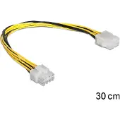 DeLOCK - Rallonge de câble d'alimentation - alimentation interne - 8 broches (F) pour alimentation interne - 8 broches (M) - 30 cm