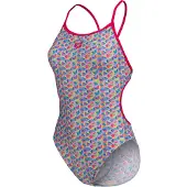 Arena Femmes, Maillot de bain, W Starfish Swimsuit Lace Back, Multicolore, (34)