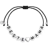 Glanzstücke Bracelet noir / argent