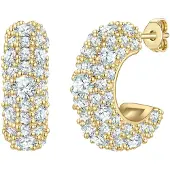 Yokoamii Boucles d'oreilles jaune d'or