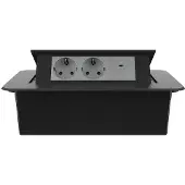 Livolo  | Noir | 3 | Poussière de socket pop-up | Construit -in | Double