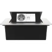 Livolo  | Argent | 2 | Poussière de socket pop-up | Construit -in | France |