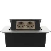 Livolo  | Argent | 2 | Poussière de socket pop-up | Construit -in |