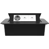 Livolo  | Noir | 3 | Poussière de socket pop-up | Construit -in |