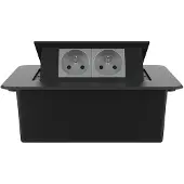 Livolo  | Noir | 2 | Poussière de socket pop-up | Construit -in | France |