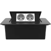 Livolo  | Noir | 2 | Poussière de socket pop-up | Construit -in | France |