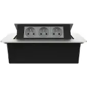 Livolo  | Argent | 3 | Poussière de socket pop-up | Construit -in | France |