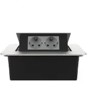Livolo  | Argent | 2 | Poussière de socket pop-up | Construit -in |