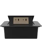 Livolo  | Noir | 2 | Poussière de socket pop-up | Construit -in | +