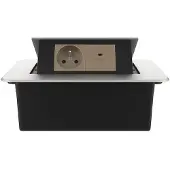 Livolo  | Argent | 2 | Poussière de socket pop-up | Construit -in | France |