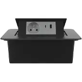Livolo  | Noir | 2 | Poussière de socket pop-up | Construit -in | France |