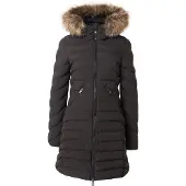Superdry pour femme. W5011999A Manteau Fuji Faux noir (M), Casuel, Polyester