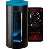 LELO F1s V3 - masturbateur interactif homme - silicone noir bleu