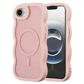 Selencia Coque arrière Wavy avec MagSafe pour Apple iPhone 17e / 16e - Soft Pink