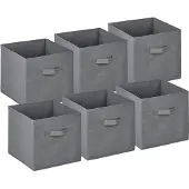 Relaxdays 6x boîtes-de-rangement (19 l, 6x, 28 x 28 x 26.50 cm)