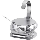 Westmark Pot de parmesan/sucre "Vienne, Boîte de conservation, Transparent, Argent