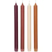 Ferm Living Pure Bougies - Lot de 4 Roseate Blend