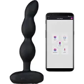 Lovense Ridge - Plug anal vibrant à perles contrôlé par application (noir)