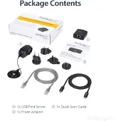 StarTech.com 10/100mbps Usb Lpr Print Server Noir