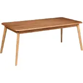 Beliani Table De Repas Keho Chêne Foncé 200 Cm 90 Cm
