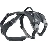 Hurtta Harnais de sécurité Safeguard ECO, pour chiens de toutes races, gris, en textile polyester, longueur 45 cm, adapté pour la traction