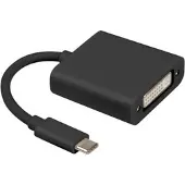 Lanberg USB Type-C vers DVI (DVI, 15 cm), Adaptateur données + vidéo, Noir