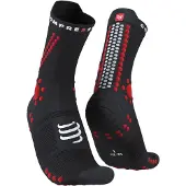 Compressport - Chaussettes de trail/running - Pro Racing Socks V4.0 Trail Black/Red - Taille 35-38 - Noir