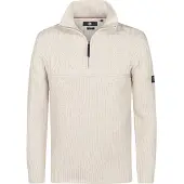 Petrol Industries M-3050-kwc259 Half Zip Sweater Beige XL Homme
