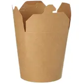 Papstar Boîte à goûter, Contenant à usage unique, Marron