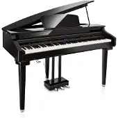 Gear4Music GDP-200 Digital Grand Piano by Gloss Black