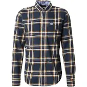 Superdry Chemise écru / bleu nuit / marron / jaune